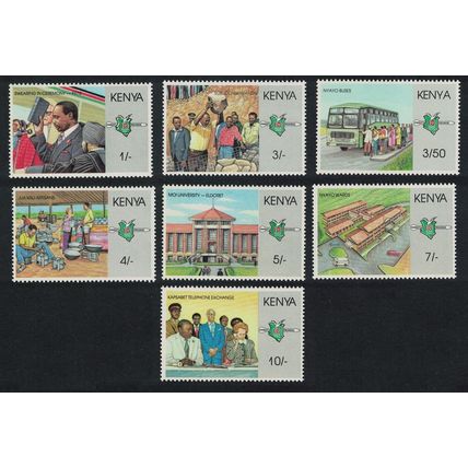 Kenya 10th Anniversary of 'Nyayo' Era 7v 1988 MNH SG#479-485