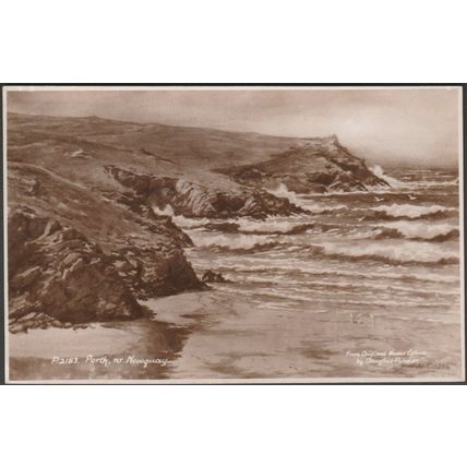 Douglas Pinder - Porth, near Newquay, Cornwall, c.1940 - Sweetman RP Postcard