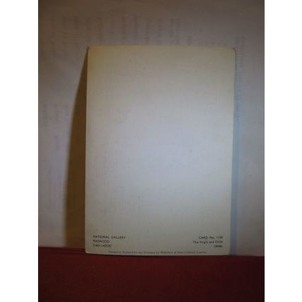 "THE VIRGIN AND CHILD" painting by RAPHAEL, unused postcard National Gallery =