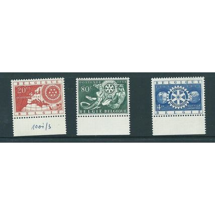 belgium stamps 1954 rotary ostend sg1540 sg 1540 set mnh