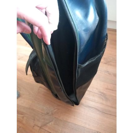 Vintage Retro Donnay Leather Carry Cart Golf Bag Blue Green