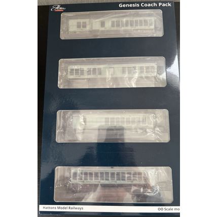 Hattons H4-46Pack-801 4 Genesis coaches (4BT, 4T, 6CL, 6BT)GCR French Grey/Brown