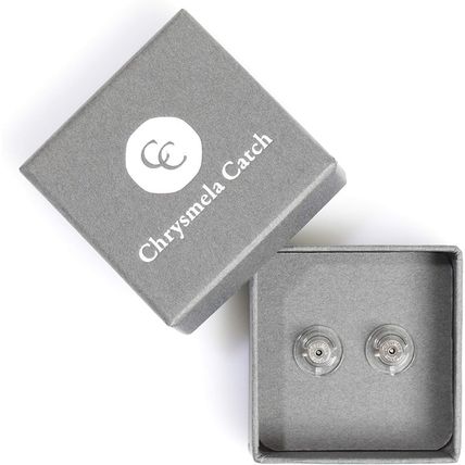 Chrysmela - Most Secure Locking Earring Back Platinum with Support Disc, Automat