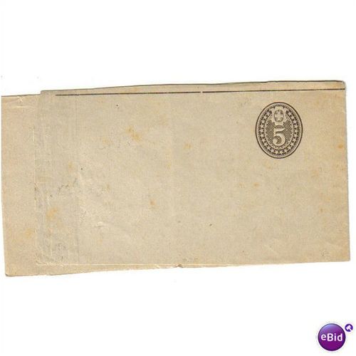 EARLY 1900s SWITZERLAND UNUSED POST WRAPPER 5C D BROWN