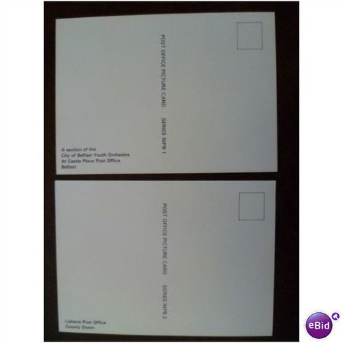 Northern Ireland Postal Board set of 2 Postcards NIPB Belfast Orchestra Lisbane