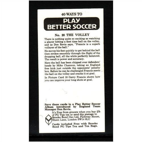 Brook Bond Play Better Soccer THE VOLLEY No 28 Mint