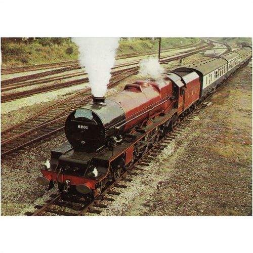 Railway Postcard LMS 6201 Princess Elizabeth TYSELEY 1972 Stanier Pacific Loco