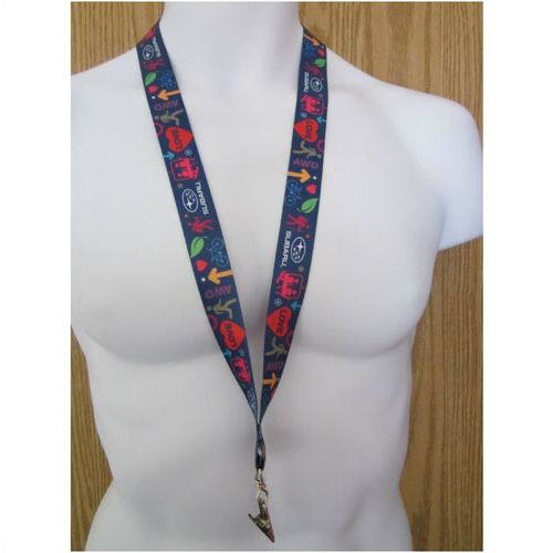 Subaru Ski Season Pass Identification Neck Lanyard Blue Multi Color