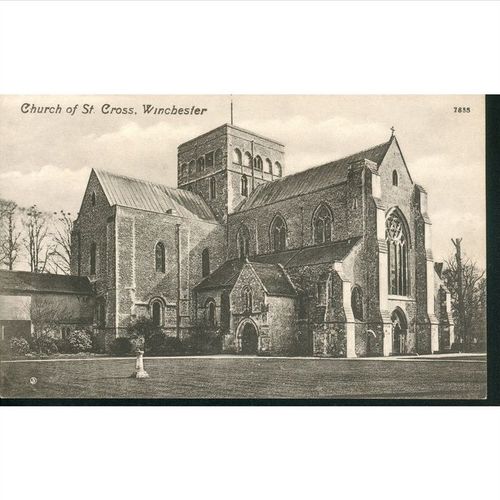 Valentine's Vintage British Postcard - Church Of St Cross, Winchester, Hampshire