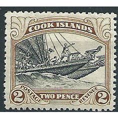 Cook Islands 1946 SG139 2d Black & Brown Mounted Mint ... .