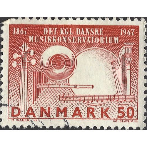 DENMARK, Conservatory of Music, rust 1967, 50ore