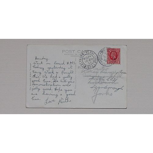 VINTAGE POSTCARD HMS RODNEY 1936 PH3