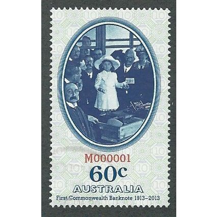 AUS 2013 60c 'CENTENARY OF FIRST BANKNOTE' FINE USED (EBID40-112)