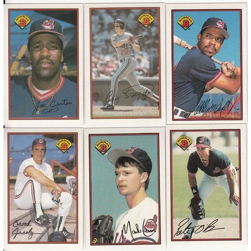 1989 Bowman Cleveland Indians team set 19 cards- Carter, Lewis RC