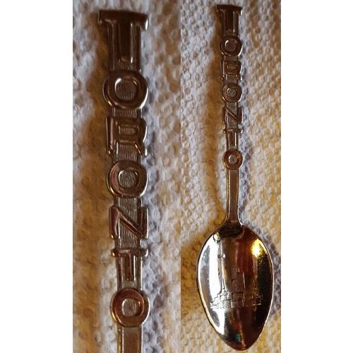 Toronto Ontario Canada Souvenir Teaspoon Tea Spoon Toronto Skyline 4-3/8" long