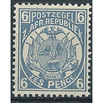 Transvaal 1885 SG182 6d Pale Dull Blue Mounted Mint .. ..