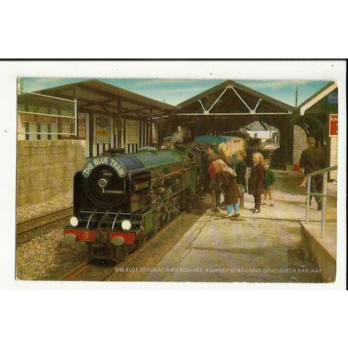 Kent NEW ROMNEY Blue Train Postcard by Salmon (1-64-12-04)