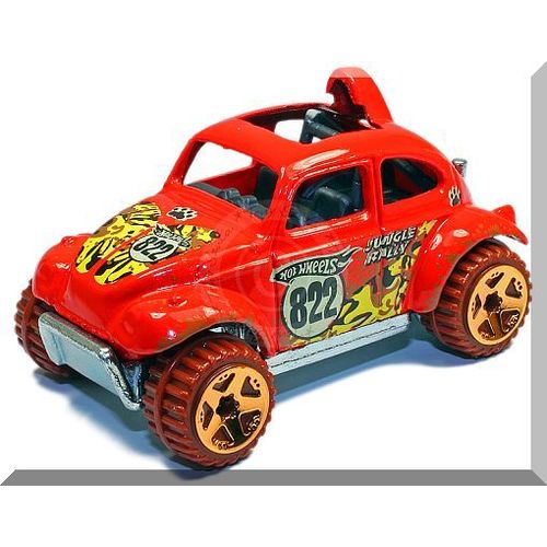Hot Wheels - Baja Beetle: Thrill Racers - Jungle #214/244 (2011) *Red Edition*