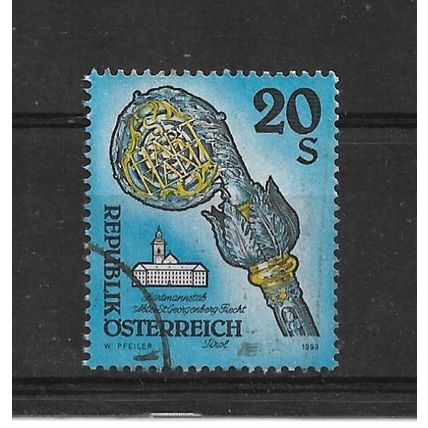 Austria.SG2332 20s Hartmann Crosier,St.Georgenburg Abbey,Fiecht.Fine Used.Aug22