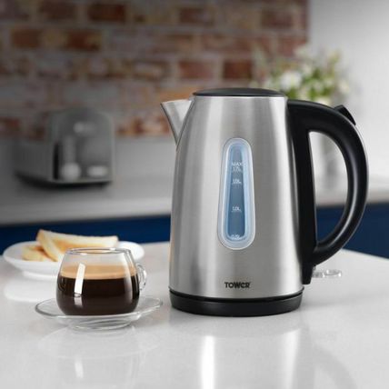 Tower Infinity 3KW 1.7 Litre Brushed Stainless Steel Jug Kettle, Rapid Boil