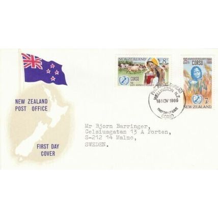 New Zealand 1969 CORSO FDC Bureau cancel typed VGC