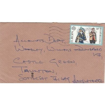 Belgium 1981 Bruxelles-Taunton Cover Bruxelles cancel written VGC