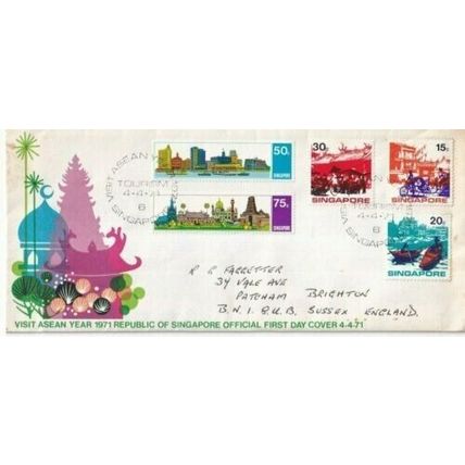 Singapore 1971 Tourism FDC Special Cancel written VGC