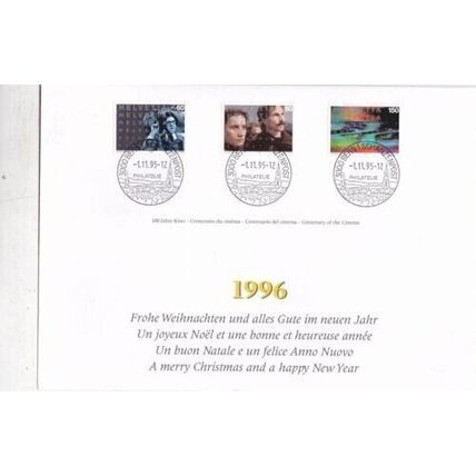 Switzerland 1995 Cinema PTT New Year card Bern Special Cancel VGC