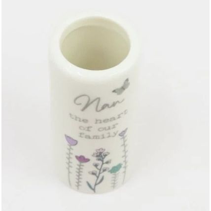 Nan Mini Vase Nan the Heart of our Family 8 CM Floral Decoration Gift Home Decor
