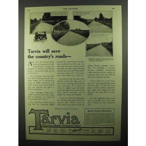 1920 Barrett Tarvia Ad - Save The Country's Roads