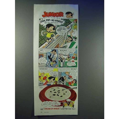 1954 Cream of Wheat Cereal Ad - Junior Cartoon