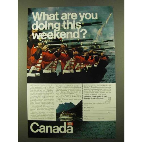 1970 Canada Tourism Ad - What You Doing This Weekend?