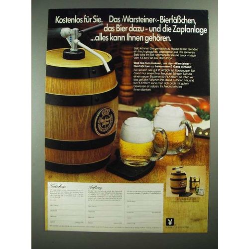 1977 Warsteiner Beer Ad - in German