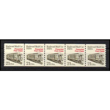 2265 21c Mail Car Fine MNH Dry Gum PNC 1/5 X1176
