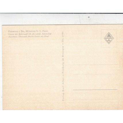 Freiburg Munster Fenster der Malerzunft Germany Postcard unused VGC