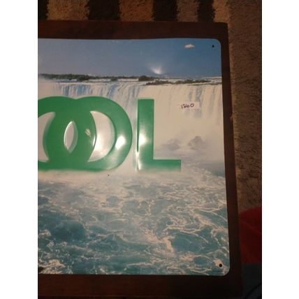 Vintage KOOL Cigarettes Metal Sign 1994 Waterfall Water Outdoor