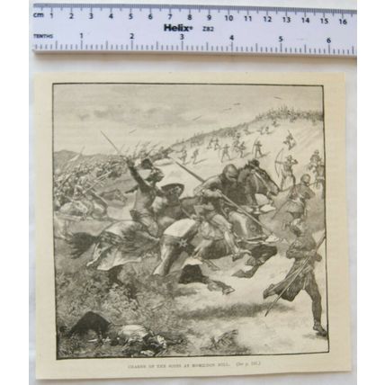 Vintage engraving: Charge of the Scots at Homildon Hill