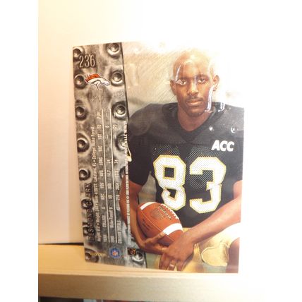 2000 Skybox Metal Universe DESMOND CLARK (Broncos) Rookie card #236
