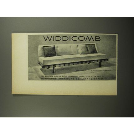 1952 T.H. Robsjohn-Gibbings Widdicomb Furniture Advertisement