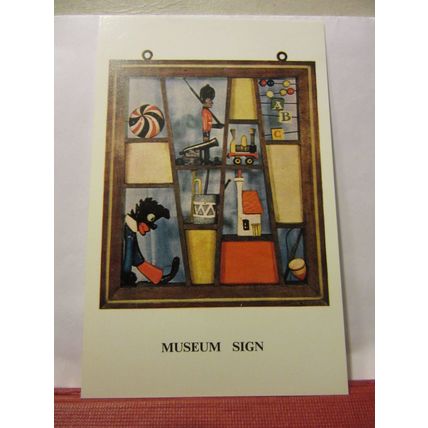 HANGING SIGN, MUSEUM OF CHILDHOOD, EDINBURGH unused postcard /
