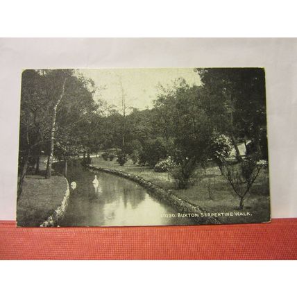 SERPENTINE WALK, BUXTON, DERBYSHIRE used antique postcard 1921 pm =