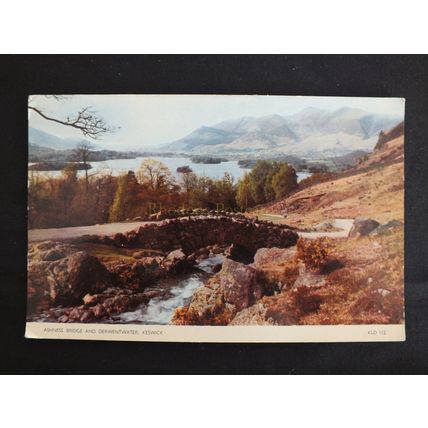 Ashness Bridge, Derwentwater, Cumbia - 1960s Cotman-Color Real Photo Postcard