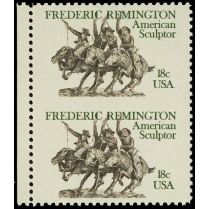 1934a, XF MNH 18¢ Remington Imperforate Between Pair ERROR - Stuart Katz