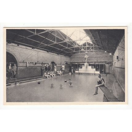 The Swimming Pool Bath Bishop's Stortford College Postcard Hertfordshire