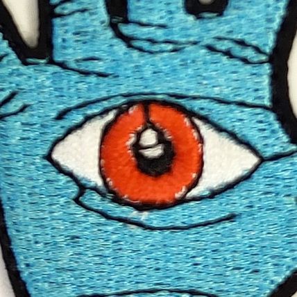 Evil Eye Hand Iron on Patch Embroidered Small 6cm x 6cm Sew Badge Motif P491