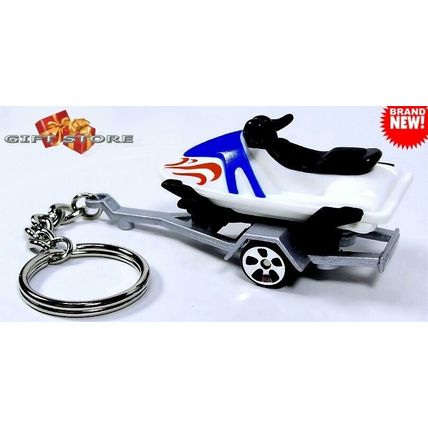 GREAT GIFT KEYCHAIN JET SKI SEA DOO WATERCRAFT JETSKI BOAT & TRAILER HAULER