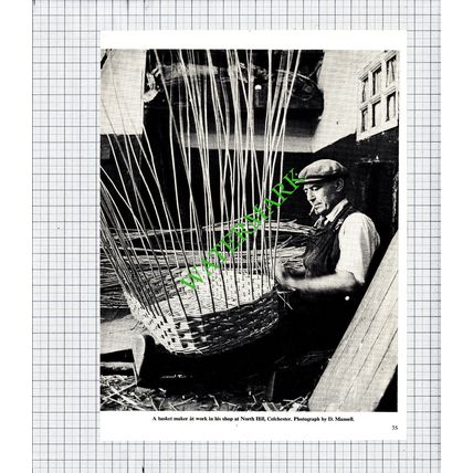 North Hill Colchester Essex Basket Maker - 1969 Cutting / Print