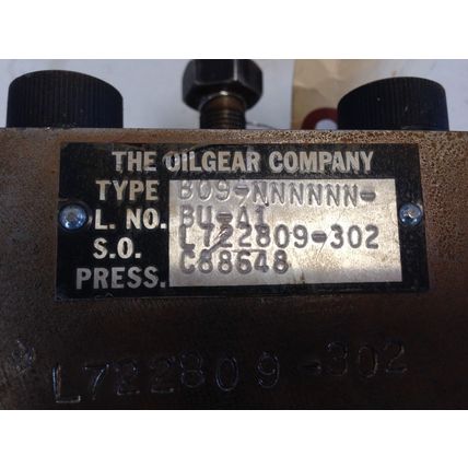 NEW OILGEAR L722809-302 B09-NNNNNN-BU-A1 HYDRAULIC VALVE,C88648,TC