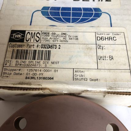 GBC 32ZA-673 DET.2,1 F2VP-7A109-AA BLIND SPLINE DIE NEST BROACH TL#32ZA-673,FL