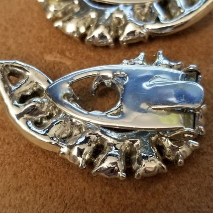 Vintage Silver Tone Rhinestone Scarf Clips